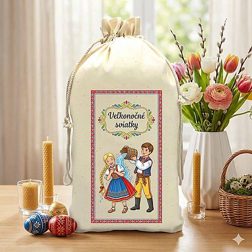 Iné tašky - Dekoračné vrecko VEĽKÁ NOC 02 - 18143566_