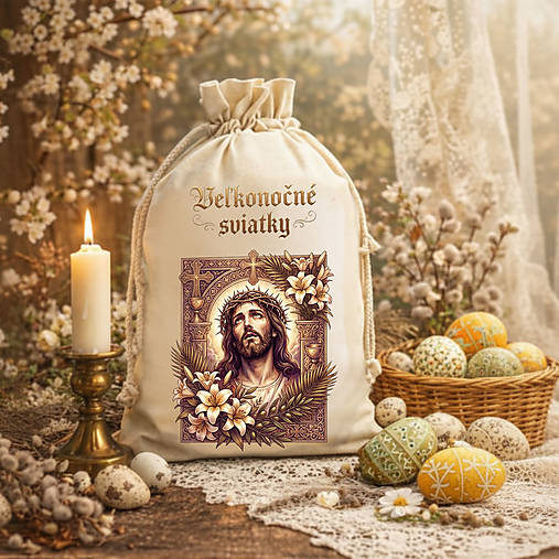Iné tašky - Dekoračné vrecko VEĽKÁ NOC 08 - 18143618_