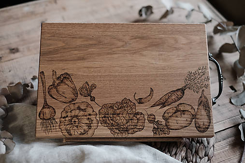 Príbory, varešky, pomôcky - Kuchyňské prkénko (Prkénko větší - Motiv zelenina) - 18143923_