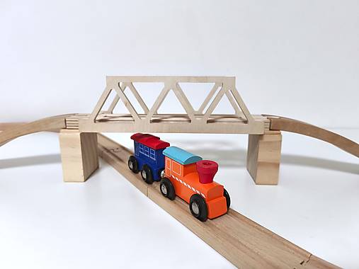 Hračky - Vláčikový priehradový most - drevený - 18142583_