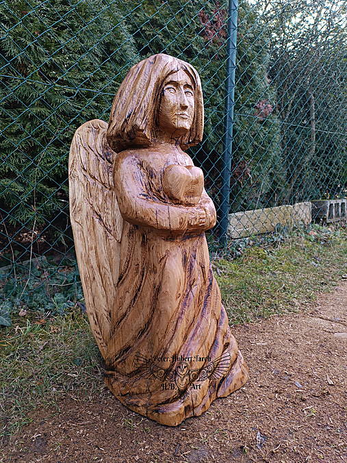 Sochy - Anjel so srdcom - socha - Angel statue - 18146815_