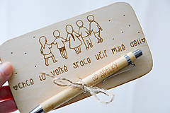 Papiernictvo - Darčeková karta s perom (Deti (Chce to veľké srdce učiť malé deti)) - 18145465_