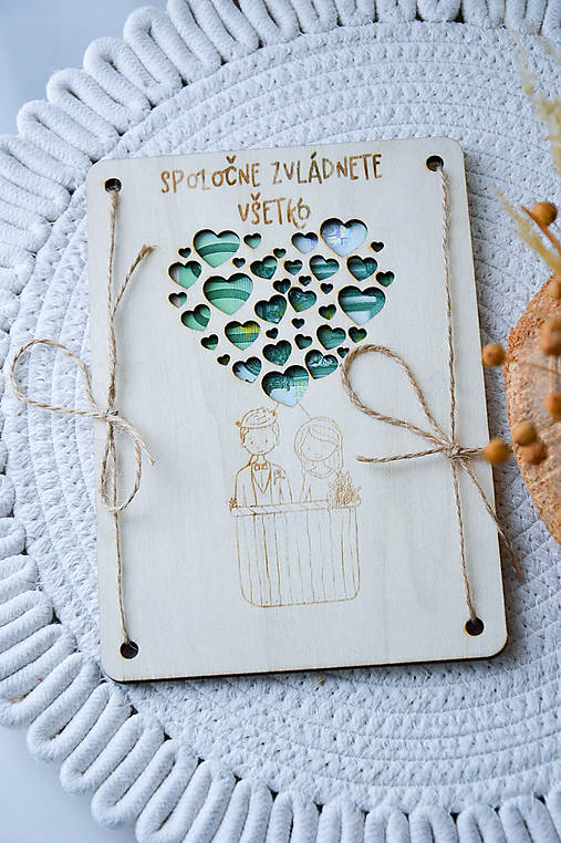 Papiernictvo - Držiak na peniaze - svadba (balón) - 18145481_