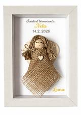 Obrazy - Darček /pamiatka/ na sviatosť birmovania s anjelikom - 18145446_