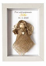 Obrazy - Darček /pamiatka/ na prvé sväté prijímanie s anjelikom - 18145471_