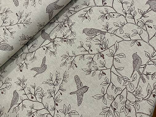 BAVLNA DEKOR/VTÁČIKY NA KRÍKOCH