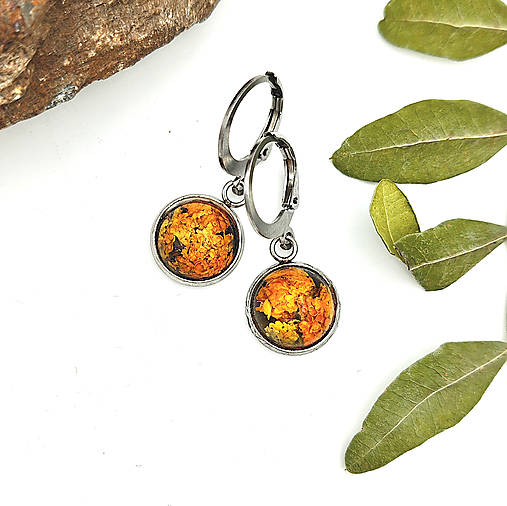 Náušnice - Visiace živicové náušnice _ Diskovníčky 2 - 18146820_