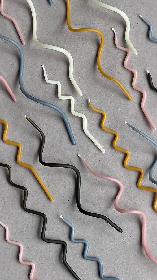 Sviečky - Tvarovateľné tortové sviečky | Viva Mini 10ks | 100% včelí vosk - 18146564_