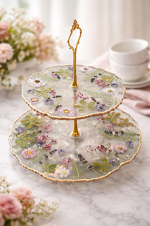 Etažér Clear Flowers