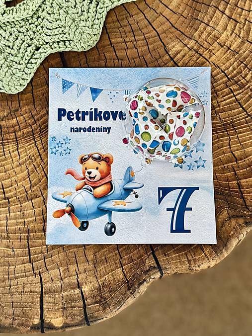 Papiernictvo - Narodinová kartička s darčekom - 18150015_