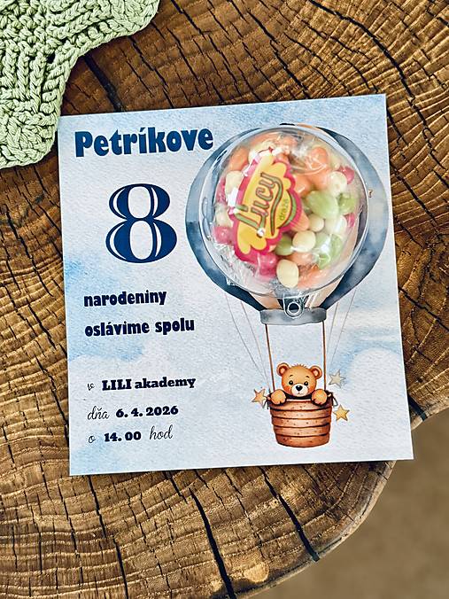 Papiernictvo - Narodinová kartička s darčekom - 18150025_