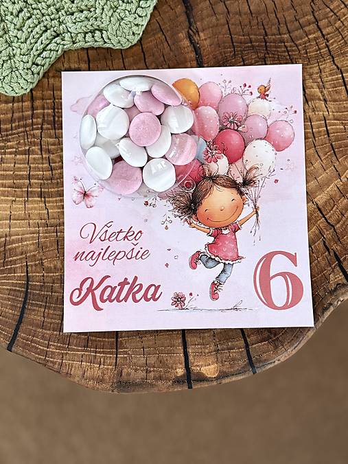 Papiernictvo - Narodinová kartička s darčekom - 18150083_