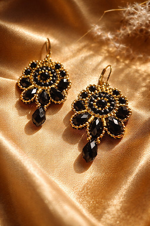 Náušnice Čierna kráľovná