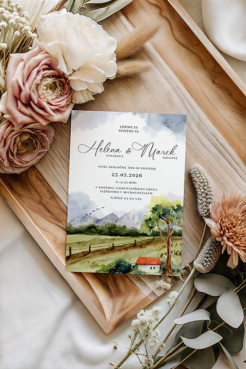 Papiernictvo - Svadobné oznámenie Príroda 01 - 18150574_