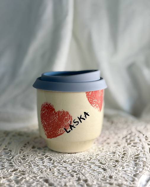 Keramický travel cup LÁSKA