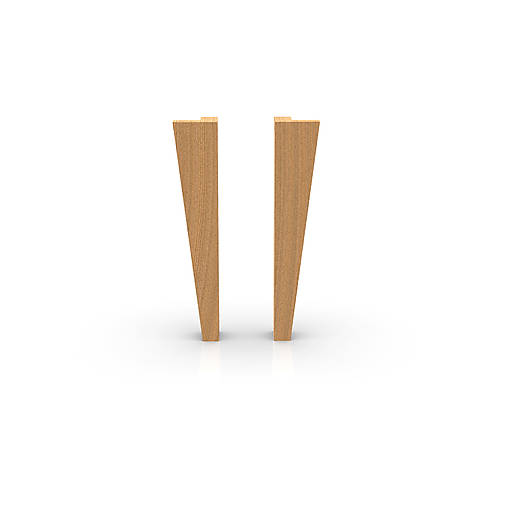 Nábytok - Drevené nábytkové úchytky – zrkadlová sada 2 ks, profil L, masívne drevo – C-C 178 mm (7") / 203 mm (8") - 18150502_