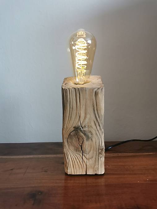 Svietidlá - Drevná lampička - 18149317_