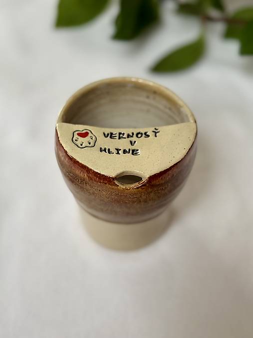 Nádoby - Vernosť v hline-pohár na cesty - 18148842_