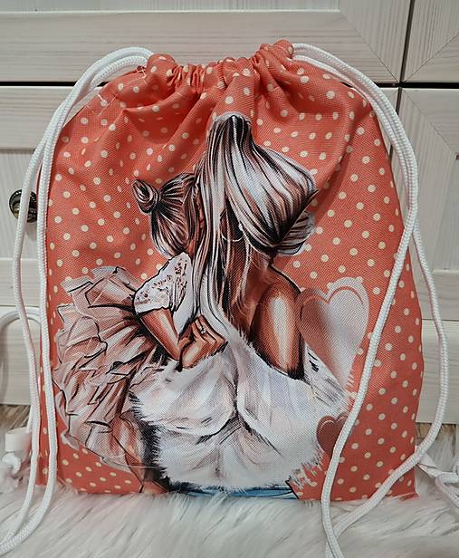 Veľké tašky - Batoh,vak ,,mama a dieťa" (Malý oránžový) - 18150706_