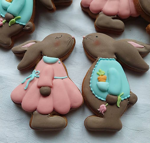 Dekorácie - Medovníkový zajac/zajačica - 18150997_