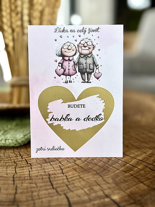 Papiernictvo - Stieracie oznámenie - Budete babka a dedko - 18151797_