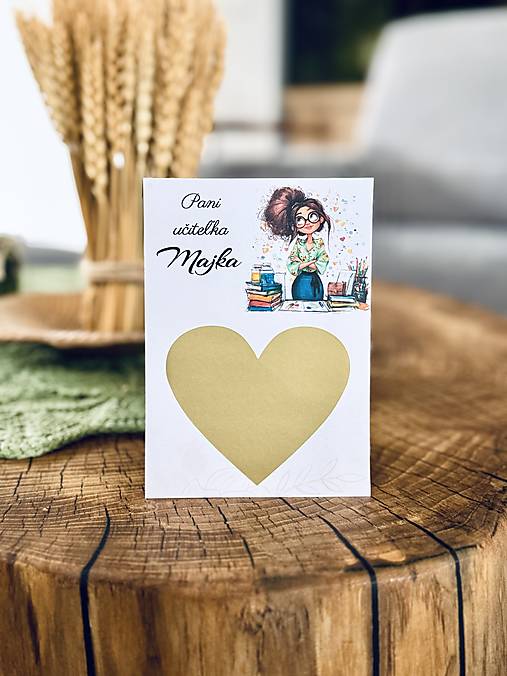 Papiernictvo - Stieracie oznámenie - Poďakovanie pani učiteľke - 18151838_