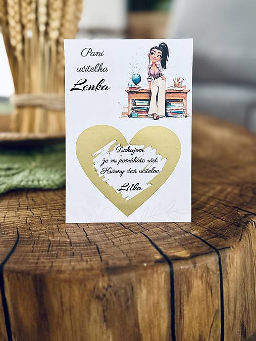 Papiernictvo - Stieracie oznámenie - Poďakovanie pani učiteľke - 18151850_