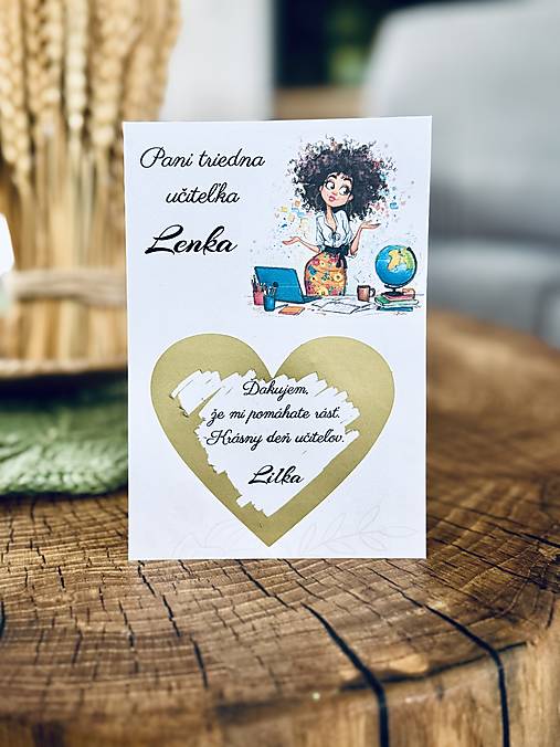 Papiernictvo - Stieracie oznámenie - Poďakovanie pani učiteľke - 18151852_