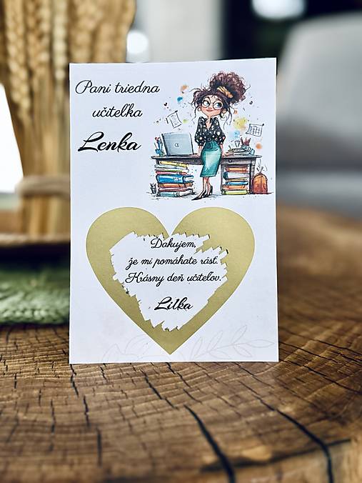 Papiernictvo - Stieracie oznámenie - Poďakovanie pani učiteľke - 18151854_