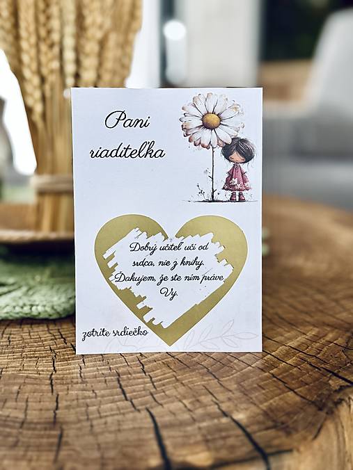 Papiernictvo - Stieracie oznámenie - Poďakovanie pani učiteľke - 18151856_