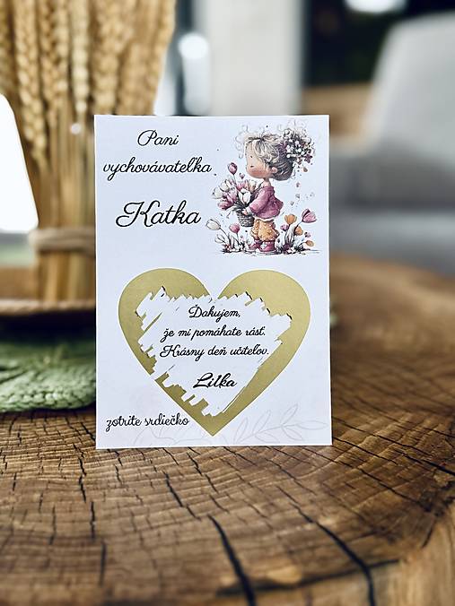 Papiernictvo - Stieracie oznámenie - Poďakovanie pani učiteľke - 18151859_