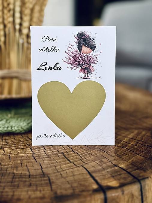 Papiernictvo - Stieracie oznámenie - Poďakovanie pani učiteľke - 18151872_