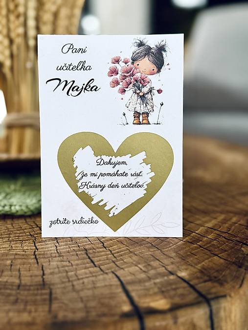 Papiernictvo - Stieracie oznámenie - Poďakovanie pani učiteľke - 18151874_