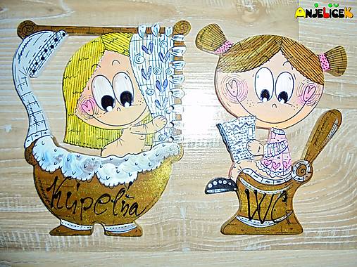 Tabuľky - Menovka WC + kúpeľňa - 18153026_