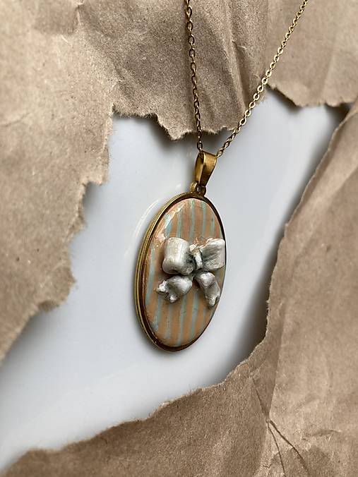 Náhrdelníky - Mašličkové retro - 18151405_