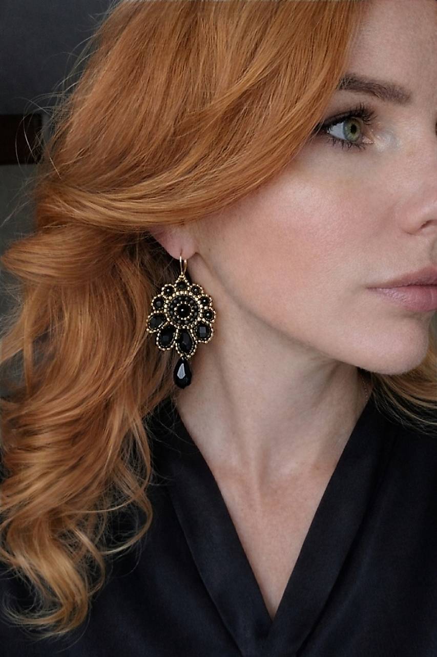 Náušnice Čierna kráľovná
