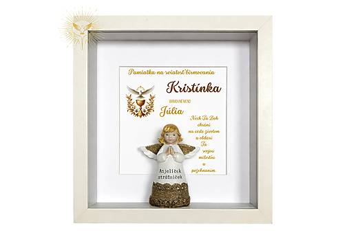 Obrazy - Darček /spomienka/ na sviatosť birmovania s anjelikom - 18151162_