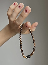 Náramky - Pánsky náramok Tigrie oko a turmalín - 18151123_