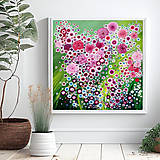 Obrazy - Ružová záhrada II_ 90x90 - 18151492_