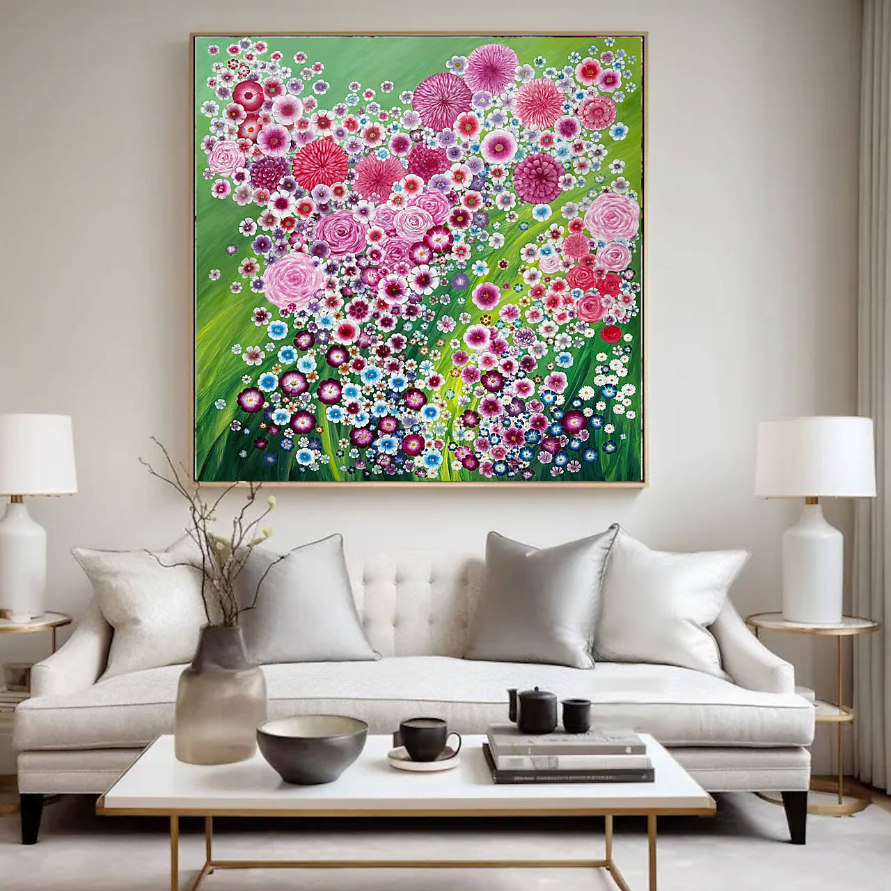 Ružová záhrada II_ 90x90