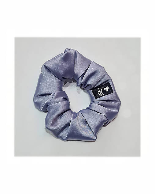 Ozdoby do vlasov - Gumička do vlasov - zo zachráneného saténu / iv (svetlosivá) - 18151327_