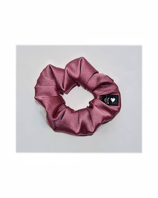 Ozdoby do vlasov - Gumička do vlasov - zo zachráneného saténu / iv (staroružová) - 18151330_