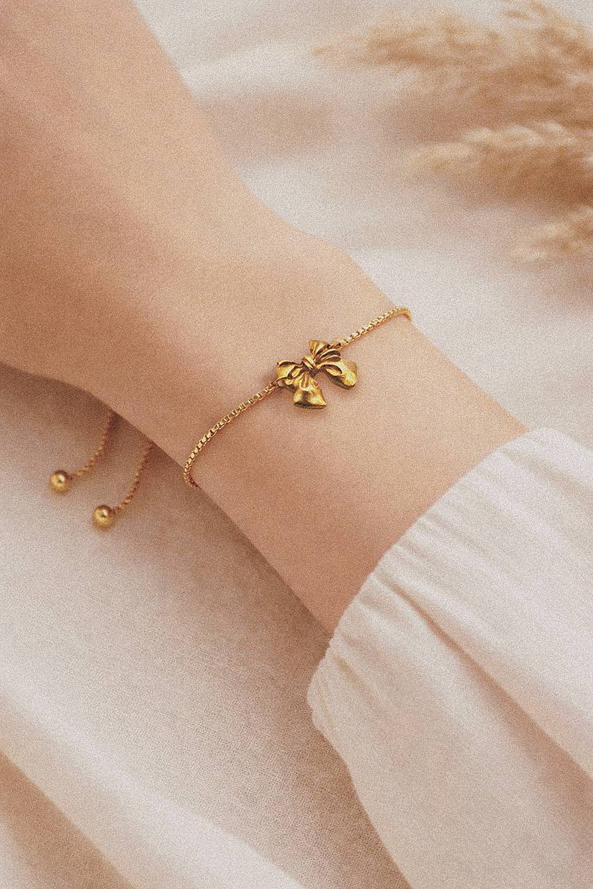 Jemná mašlička – nastaviteľný náramok