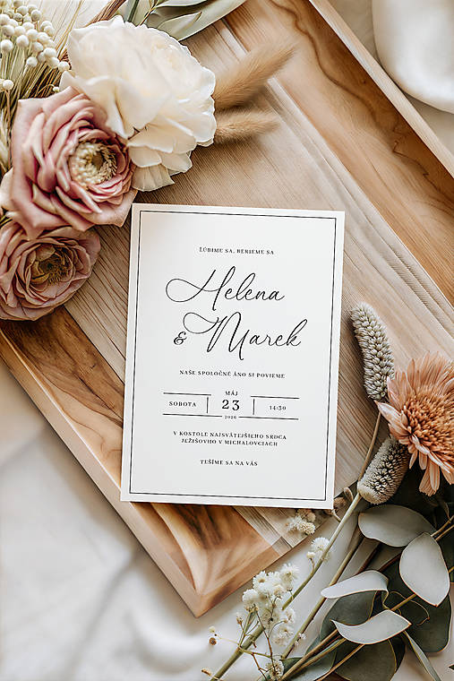 Papiernictvo - Svadobné oznámenie Simple 03 - 18152906_