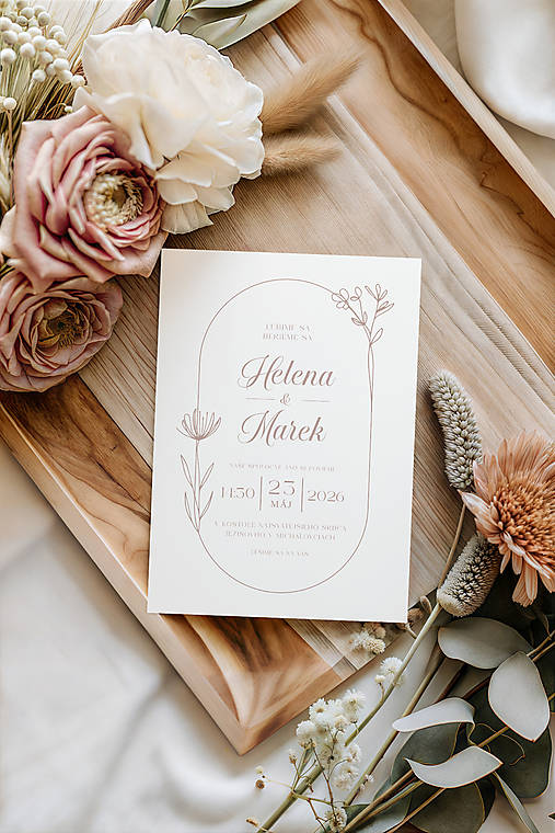 Papiernictvo - Svadobné oznámenie Simple 04 - 18153294_