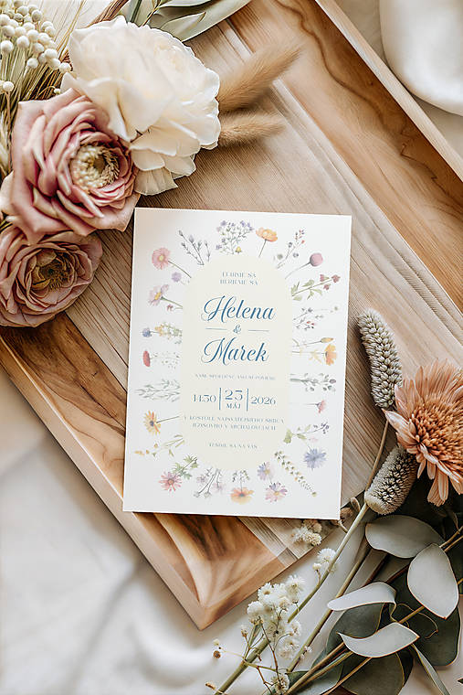 Papiernictvo - Svadobné oznámenie Floral 08 - 18153368_