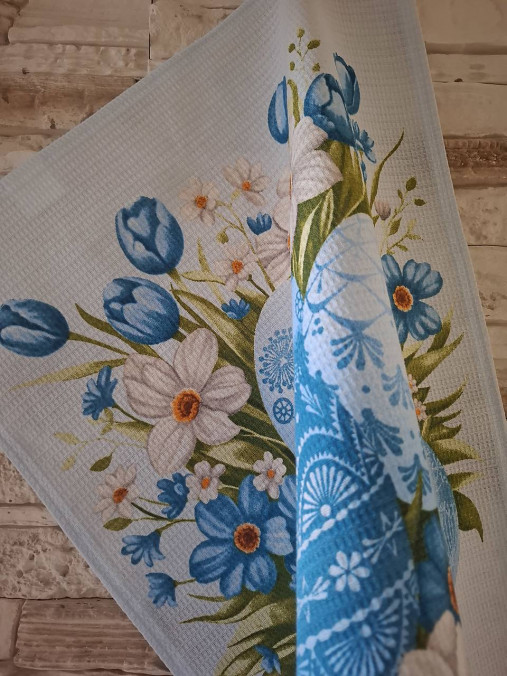 Úžitkový textil - Kuchynská utierka ,,veľkonočná" (Vajíčka) - 18153506_