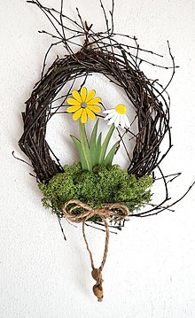Dekorácie - Jarný venček - strapatý - 18154421_