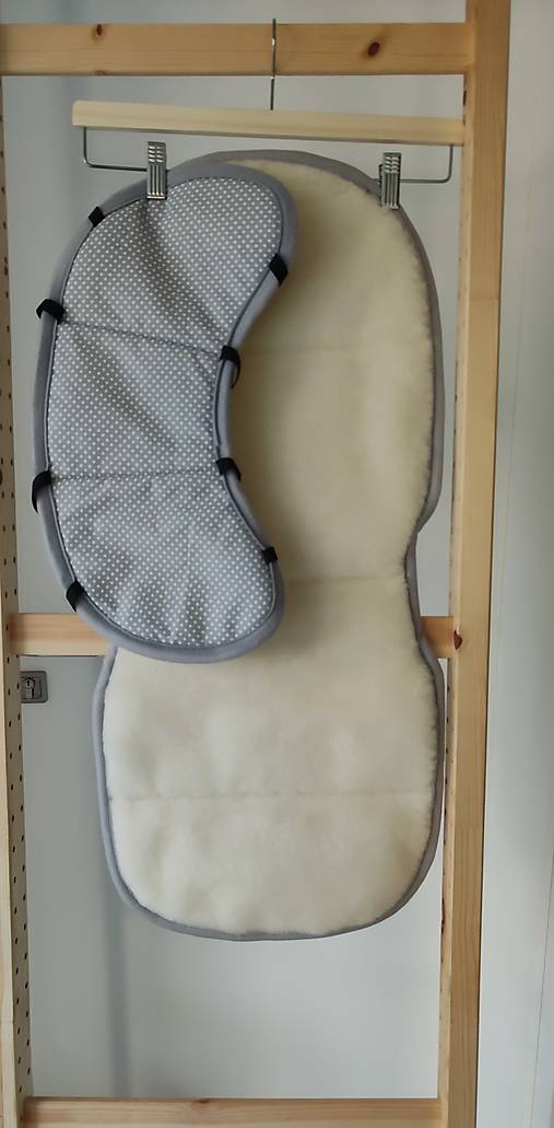 Detský textil - VLNIENKA Podložka do autosedačky Britax Römer Kidfix i-size  100% Merino TOP SUPER WASH Bodka šedá - 18155118_