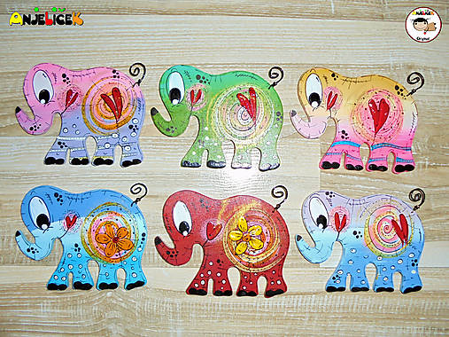 Magnetky - Magnetka - sloník - 18153750_